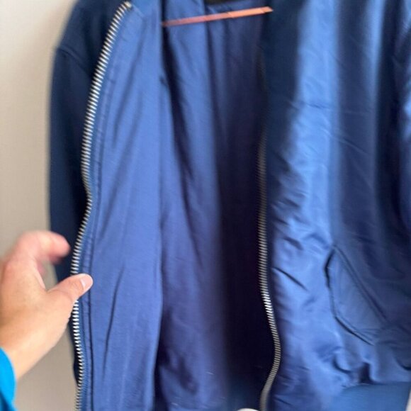 BeenTrill Mens Patch Bomber Jacket Blue Size XL - Picture 12 of 15